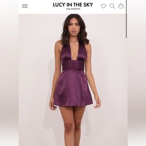 lucy in the sky waverly satin dress